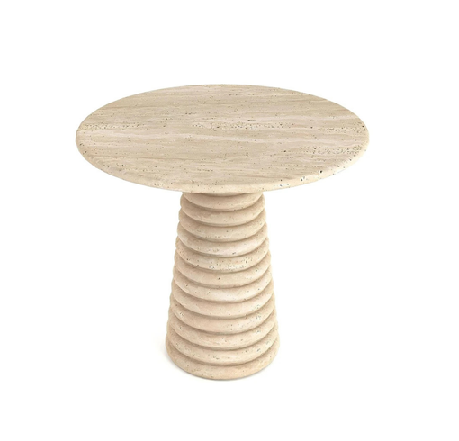 Traverten Yuvarlak Masa <br>